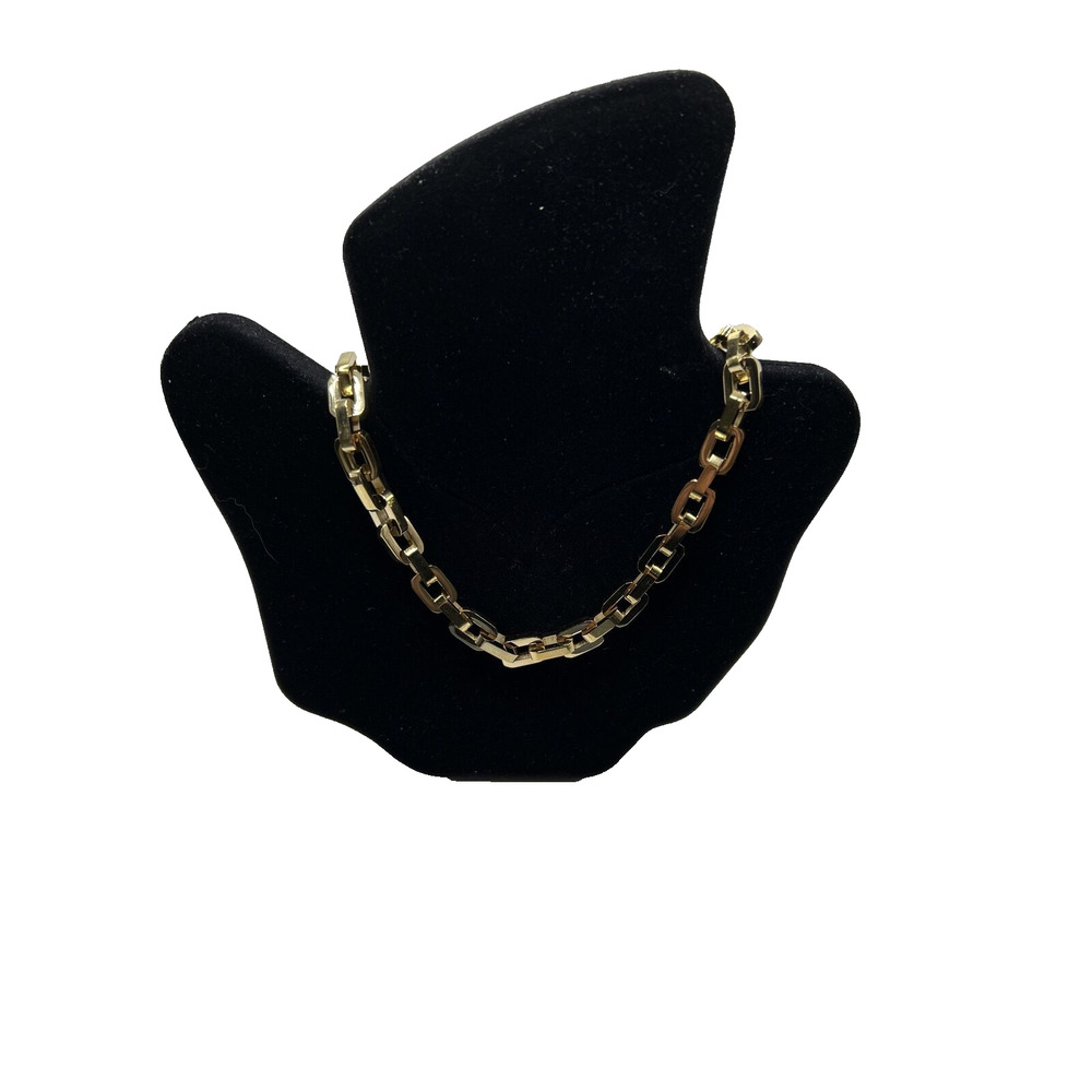 Eddie Borgo 12K Gold Vermeil Heavy Chain Link Necklace+Matching Earrings Set NWT